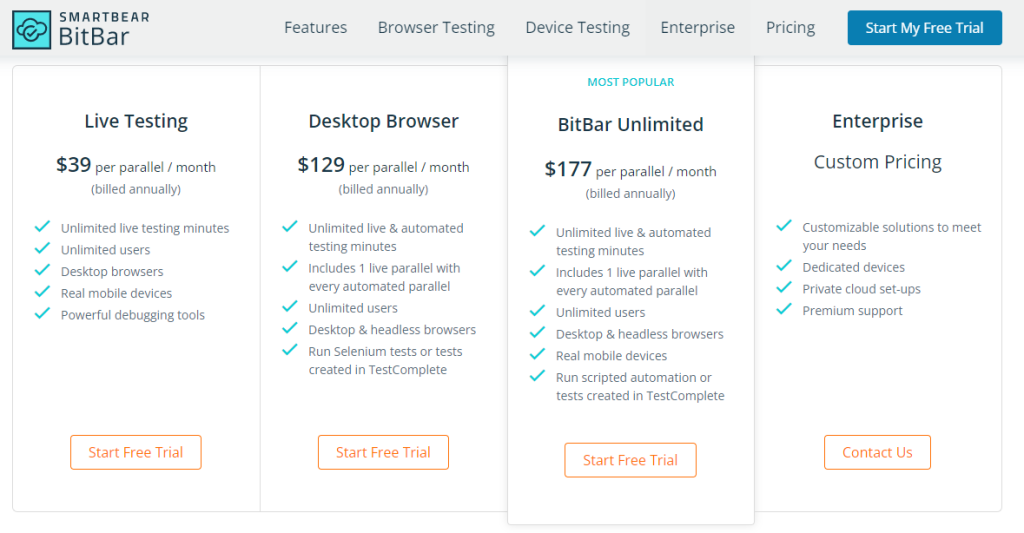 BitBar Pricing