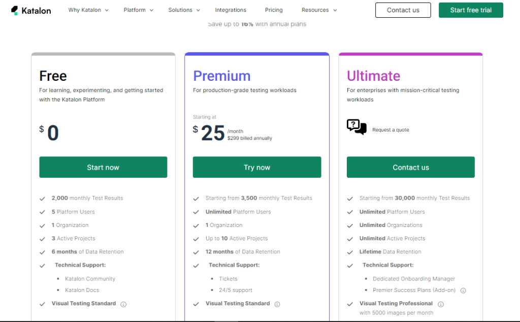Katalon pricing