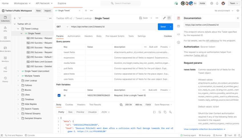 postman dashboard