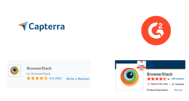 browserstack capterra rating