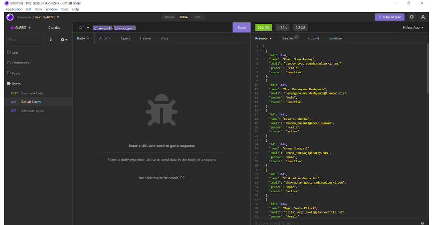 insomnia api testing