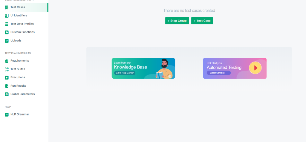 testsigma Test case management