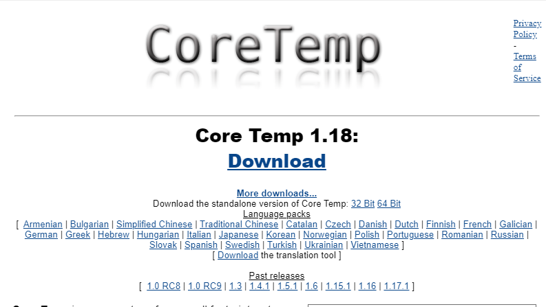 Core Temp download
