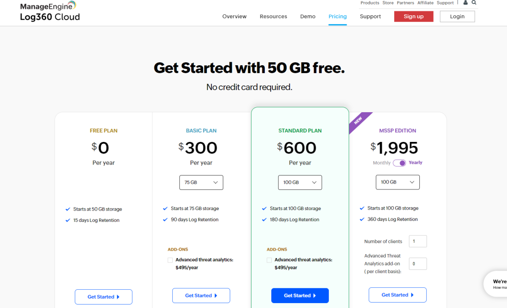 manageengine log360 pricing