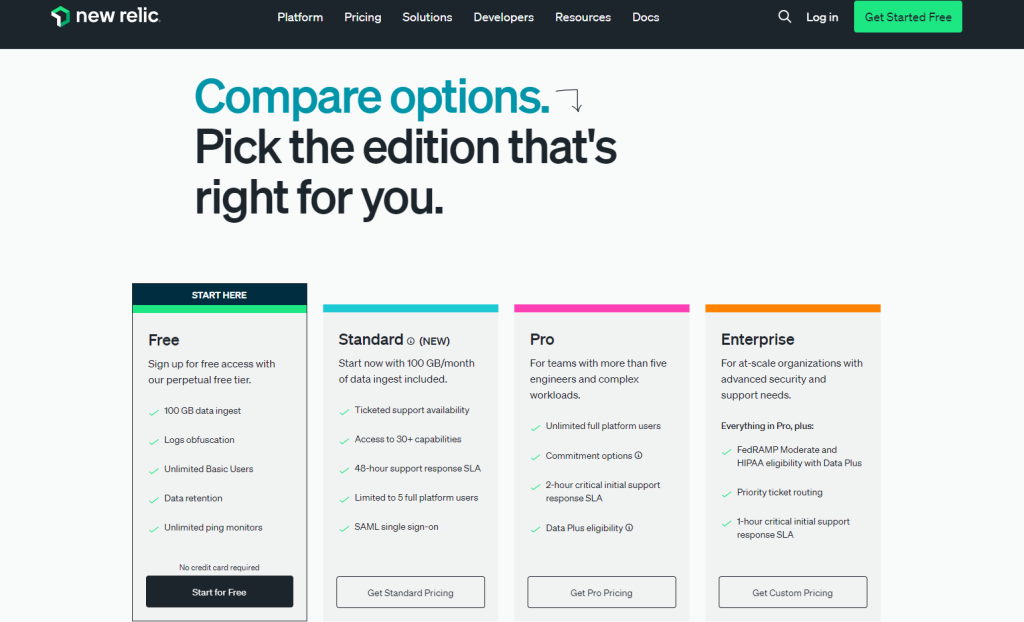new relic pricing