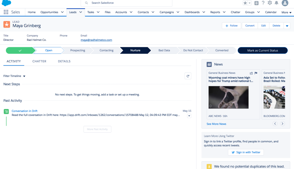 segment integration with salesforce