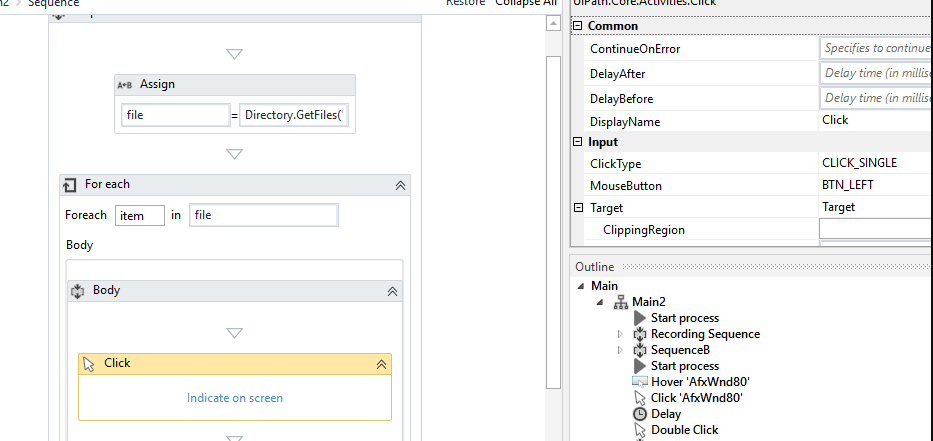 uipath Drag-and-Drop Interface