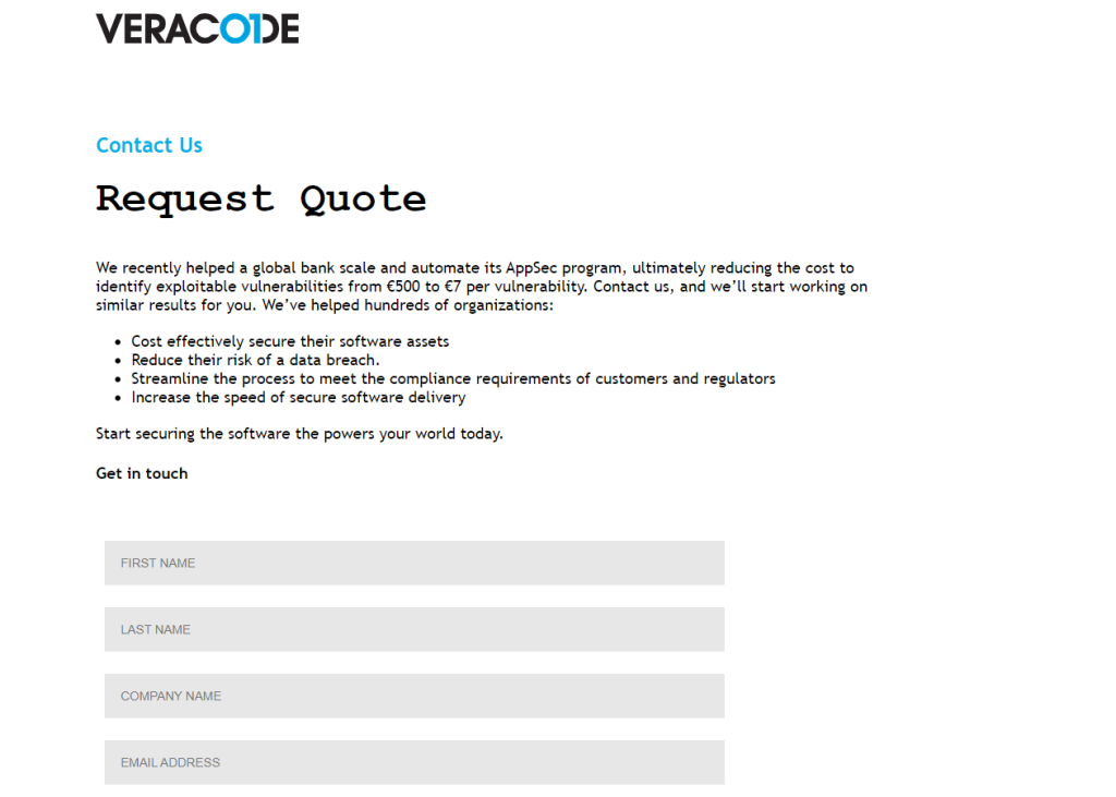 veracode pricing