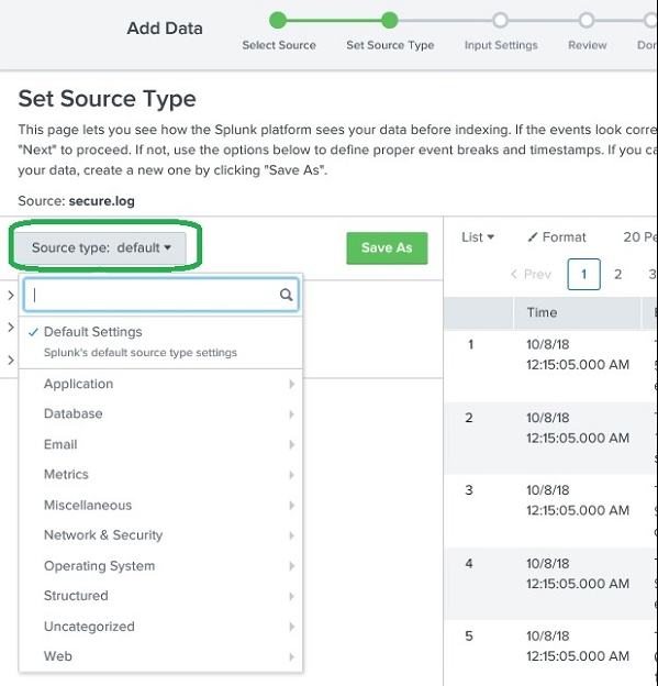 Splunk Data Ingestion