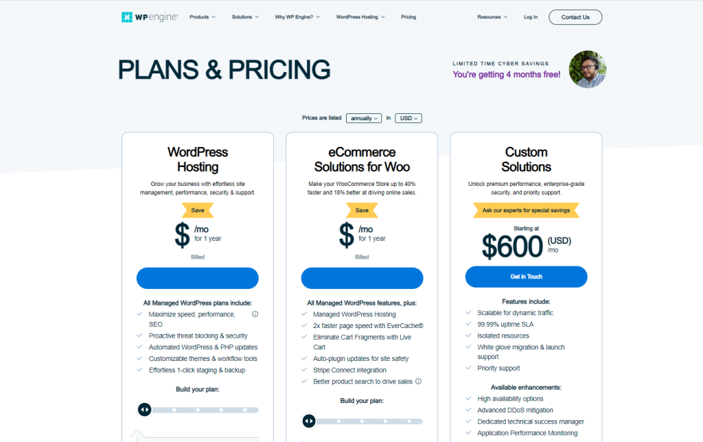 wp engine pricing