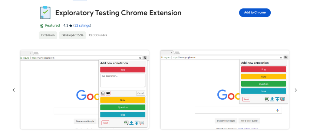 Exploratory Testing Chrome Extension Pricing