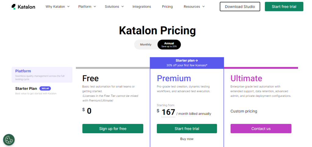 Katalon  pricing