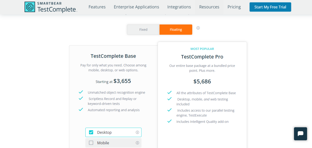 testcomplete pricing